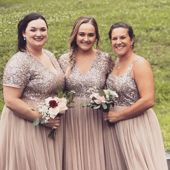 ASOS Maya Muted Blush Size 6 Formal Dress - Picture 8 of 9